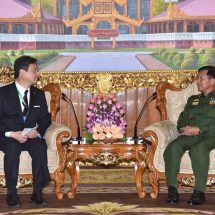 တပ်မတော်ကာကွယ်ရေးဦးစီးချုပ် ဗိုလ်ချုပ်မှူးကြီး မင်းအောင်လှိုင်သည် ဂျပန်နိုင်ငံ၊ နိုင်ငံခြားရေးဝန်ကြီးဌာန၊ ပါလီမန်ဆိုင်ရာ ဒုတိယဝန်ကြီး Mr. Iwao HORII ဦးဆောင်သော ကိုယ်စားလှယ်အဖွဲ့အား လက်ခံတွေ့ဆုံ