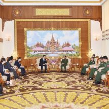 Senior General Min Aung Hlaing receives Parliamentary Vice-Minister for Foreign Affairs of Japan