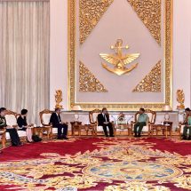 Senior General Min Aung Hlaing, Thai Foreign Affairs Minister H.E. Mr. Don Pramudwinai hold cordial meeting