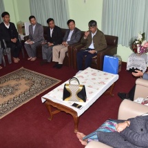Senior General Min Aung Hlaing meets staff and families of Myanmar Embassy in Nepal