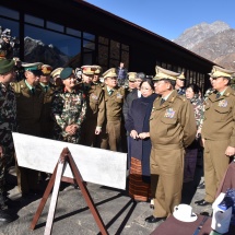 Myanmar Tatmadaw goodwill delegation led by Senior General Min Aung Hlaing visits Himalayan mountain ranges including Mount Everest in Nepal, Birendra Peace Operation Training Center