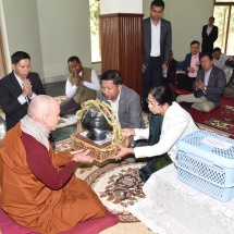 Senior General Min Aung Hlaing and Myanmar Tatmadaw goodwill delegation visit Lumbini Park the birth place of Buddha