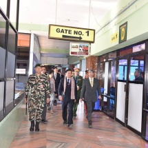 Myanmar Tatmadaw goodwill delegation led by Senior General Min Aung Hlaing arrives back from Federal Democratic Republic of Nepal