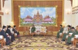 Commander-in-Chief of Defence Services Senior General Min Aung Hlaing receives chairman of LDU which will participate in peace process