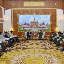 Senior General Min Aung Hlaing receives delegation led by Chinese Vice Minister of Foreign Affairs Mr. Kong Xuanyou