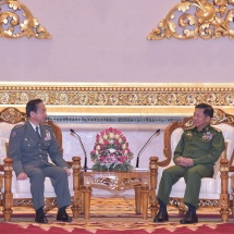 Senior General Min Aung Hlaing receives Gen. Koji YAMAZAKI, Chief of Staff of Japan Ground Self-Defense Force