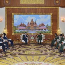 Senior General Min Aung Hlaing receives Special Envoy Mr. Sun Guoxiang of Asian Affairs of Ministry of Foreign Affairs of the People’s Republic of China