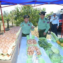 တပ်မတော်ကာကွယ်ရေးဦးစီးချုပ် ဗိုလ်ချုပ်မှူးကြီး မင်းအောင်လှိုင် မြောက်ပိုင်းတိုင်း စစ်ဌာနချုပ်ဘက်စုံ စိုက်ပျိုးမွေးမြူရေးစခန်းသို့သွားရောက်ကြည့်ရှုစစ်ဆေး
