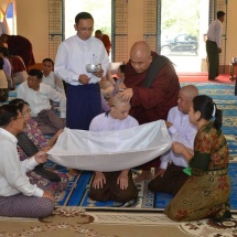 Sixth communal ordination and novitiation ceremony of families of Tatmadaw (Army, Navy and Air) held