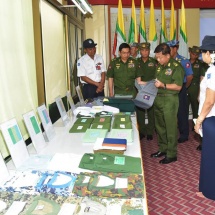 Senior General Min Aung Hlaing visits Tatmadaw Textile Factory (Meiktila), Tatmadaw Tarpaulin Factory, Shoe Factory (Hlinetet)