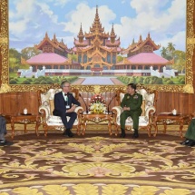 Senior General Min Aung Hlaing receives Ambassador of Switzerland H.E. Mr. Paul R. Seger