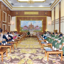 Senior General Min Aung Hlaing meets members of Peace Process Steering Team-PPST led by Chairman of Karen National Union (KNU) Saw Mutu Sae Poe