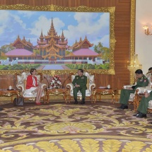 Senior General Min Aung Hlaing receives UNSG’s Special Envoy on Myanmar Ms. Christine Schraner Burgener