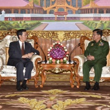 Senior General Min Aung Hlaing receives Special Envoy H.E. Mr. Sun Gouxiang of Asian Affairs of Ministry of Foreign Affairs of the People’s Republic of China