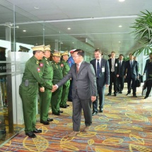 တပ်မတော်ကာကွယ်ရေးဦးစီးချုပ် ဗိုလ်ချုပ်မှူးကြီး မင်းအောင်လှိုင် ရုရှားဖက်ဒရေးရှင်းနိုင်ငံတွင်ကျင်းပပြုလုပ်မည့် နိုင်ငံတကာစစ်ဘက်နည်းပညာဖိုရမ် (Army Forum-2018) နှင့် နိုင်ငံတကာအမျိုးသားလုံခြုံရေးဖိုရမ် (Week of National Security) တက်ရောက်ရန်ထွက်ခွာ