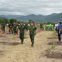 Families of Office of the Commander-in-Chief(Army, Navy and Air) hold second monsoon tree-growing ceremony for 2018