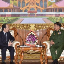 SENIOR GENERAL MIN AUNG HLAING RECEIVES AMBASSADOR OF JAPAN H.E. MR. ICHIRO MARUYAMA