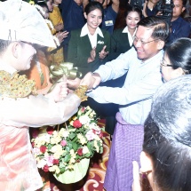 Senior General Min Aung Hlaing enjoys performances of servicemen, servicewomen awarded in 17th inter-military performing arts, Anyeint, drama and magic contests
