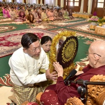 Families of the Office of the Commander-in-Chief(Army, Navy and Air) hold 8th Maha communal Kathina donation ceremony