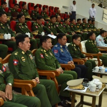 Skills of traditional legacy genuine Myanmar martial arts in procedures demonstrated with dynamic nationalistic spirit, brave and freshness, fitness; Finals and awarding of Myanmar martial arts held in Tatmadaw (Army, Navy and Air) Sports Competitions for 2018-2019 