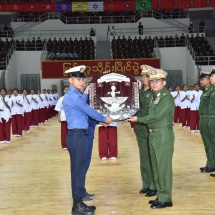မြန်မာရိုးရာအမွေအနှစ် မြန်မာ့သိုင်းပညာစစ်စစ်ကျင့်စဉ်များဖြင့် ဇာတိသွေး၊ ဇာတိမာန် ထက်သန်မှု၊ ရဲရင့်ဖျတ်လတ်မှု၊ ကြံ့ခိုင်ကျွမ်းကျင်မှုများကိုလက်တွေ့ပြသ၊ ၂၀၁၈-၂၀၁၉ ခုနှစ်၊ တပ်မတော်(ကြည်း၊ရေ၊လေ) မြန်မာ့သိုင်းပြိုင်ပွဲ ဗိုလ်လုပွဲနှင့်ဆုချီးမြှင့်ခြင်းအခမ်းအနား ကျင်းပပြုလုပ်
