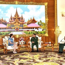 Senior General Min Aung Hlaing receives UN SG’s Special Envoy on Myanmar Ms. Christine Schraner Burgener