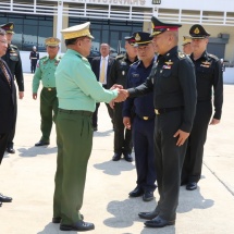 တပ်မတော်ကာကွယ်ရေးဦးစီးချုပ် ဗိုလ်ချုပ်မှူးကြီး မင်းအောင်လှိုင် ဦးဆောင်သည့် မြန်မာ့ တပ်မတော်ချစ်ကြည်ရေးကိုယ်စားလှယ်အဖွဲ့ ထိုင်းနိုင်ငံမှပြန်လည်ရောက်ရှိ