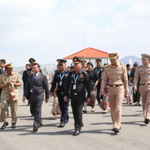 Myanmar Tatmadaw delegation led by Senior General Min Aung Hlaing leaves Nay Pyi Taw to attend 16th ACDFM in Thailand