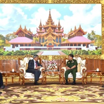 တပ်မတော်ကာကွယ်ရေးဦးစီးချုပ် ဗိုလ်ချုပ်မှူးကြီး မင်းအောင်လှိုင် မြန်မာနိုင်ငံဆိုင်ရာ အိန္ဒိယနိုင်ငံ သံအမတ်ကြီး H.E. Mr. Saurabh Kumar အားလက်ခံတွေ့ဆုံ(ရုပ်သံသတင်း)