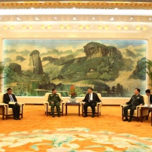 Senior General Min Aung Hlaing calls on Chinese President Mr. Xi Jinping 