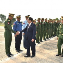 Myanmar Tatmadaw goodwill delegation led by Senior General Min Aung Hlaing leaves for Russian Federation on goodwill visit 