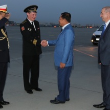 Myanmar Tatmadaw goodwill delegation led by Senior General Min Aung Hlaing arrives back from Russian Federation 