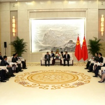 Senior General Min Aung Hlaing meets Head of International Liaison Department of Central Committee of CPC
