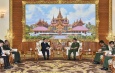 Senior General Min Aung Hlaing receives Ambassador of Laos to Myanmar H.E. Mr. Heuangseng Khamdalavong 
