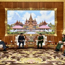 Senior General Min Aung Hlaing receives Indian Defence Secretary 