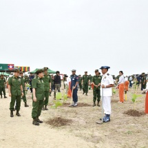 Office of Commander-in-Chief (Army) holds first monsoon tree growing ceremony for 2019; Tatmadaw has grown more than 11 million industrial, perennial, shade and windbreak plants from 2011 to 2018, 80 percent of which thrive; plans underway to grow more trees