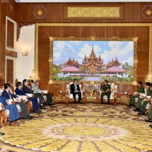 SENIOR GENERAL MIN AUNG HLAING RECEIVES VICE ADMINISTRATOR MR. XU ZHANBIN OF SASTIND OF CHINA 