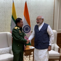 Senior General Min Aung Hlaing calls on Prime Minister of Republic of India H.E. Mr. Narendra Damodardas Modi, holds talks with National Security Advisor to the Republic of India, Deputy Minister of Defence,Chief of Army Staff, Chief of Naval Staff of Indian Armed Forces