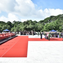 တပ်မတော်ကာကွယ်ရေးဦးစီးချုပ် ဗိုလ်ချုပ်မှူးကြီး မင်းအောင်လှိုင် (၇၂)နှစ်မြောက် အာဇာနည်နေ့ အခမ်းအနားသို့ တက်ရောက်