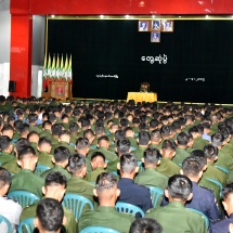 TATMADAW SYSTEMATICALLY EXERCISES DEMOCRACY BY PERMITTING PRESENTATIONS OF INDIVIDUAL REQUIREMENTS AND DIFFICULTIES EVERYDAY AND ALSO AT DURBARS AND THROUGH CORRECT RESPONSE OF OFFICIALS AT ALL LEVELS
