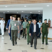 Myanmar Tatmadaw delegation led by Senior General Min Aung Hlaing arrives back from Russian Federation