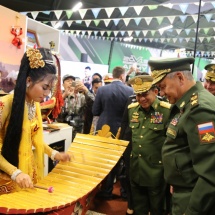 Senior General Min Aung Hlaing attends closing ceremony of International Army Games-2019 held in Russian Federation, meets with Defence Minister Army General Sergei Shoigu of Russian Federation