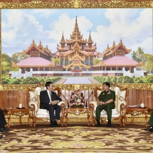 Senior General Min Aung Hlaing receives Special Envoy of Asian Affairs of Ministry of Foreign Affairs of China