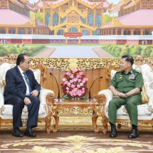 တပ်မတော်ကာကွယ်ရေးဦးစီးချုပ် ဗိုလ်ချုပ်မှူးကြီး မင်းအောင်လှိုင် မြန်မာနိုင်ငံဆိုင်ရာ ပါကစ္စတန် သံအမတ်ကြီးအား လက်ခံတွေ့ဆုံ(ရုပ်သံသတင်း)