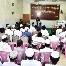 “As all are Myanmar citizens living on the same land, drinking water from the same source and living under same roof, all have the duty to work for the benefit of the country,” says Senior General Min Aung Hlaing at the ceremony to present rice, cooking oil, salt, peas and cash assistance donated by families of Tatmadaw (Army, Navy and Air) and well-wishers for the basic religious school of Joon Mosque and Sacred Heart Catholic Cathedral