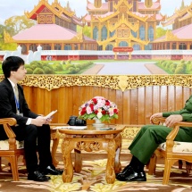 တပ်မတော်ကာကွယ်ရေး ဦးစီးချုပ် ဗိုလ်ချုပ်မှူးကြီး မင်းအောင်လှိုင် ဂျပန်နိုင်ငံ၊ The Yomiuri Shimbun သတင်းဌာန၊ အာရှဒေသဆိုင်ရာ အထွေထွေဗျူရို အကြီးအကဲ Mr.Norimasa Tahara ၏ တွေ့ဆုံ မေးမြန်းမှုများကို ဖြေကြားခြင်း (အပိုင်း၂)