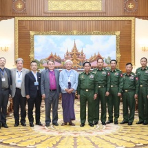 Senior General Min Aung Hlaing receives Religions for Peace-Myanmar