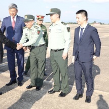 Myanmar Tatmadaw delegation led by Senior General Min Aung Hlaing arrives back from China
