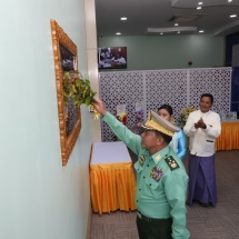 Opening ceremony of Kha Yae Pin Mart (Tatmadaw industrial products shop) and Inwa Bank Limited (Mingaladon Branch) held 