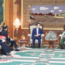 SENIOR GENERAL MIN AUNG HLAING RECEIVES CHAIRMAN OF KOMEITO PARTY OF COALITION GOVERNMENT AND MEMBER OF THE HOUSE OF COUNCILLORS IN THE NATIONAL DIET OF JAPAN AND PARTY